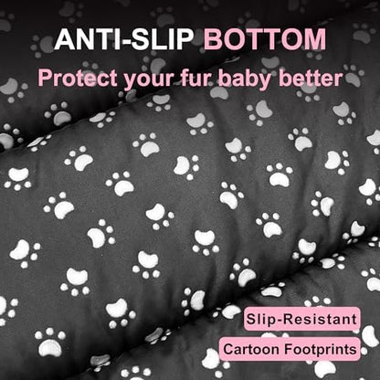 Dog Bed Mat, Reversible Dog Crate Pad with Washable Kennel Mat and Soft Foam, Flat Pet Bed for Dogs & Cats, for Crates Carriers & Travel (Pink, 23" L*14" W*1.5" Th)