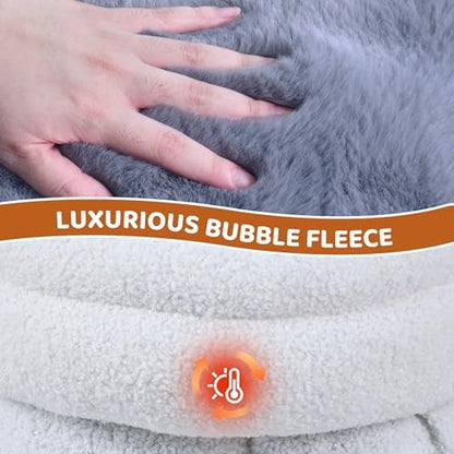 3 in 1 Semi-Enclosed Self Warming Burrow Cat Bed Sleeping Cave