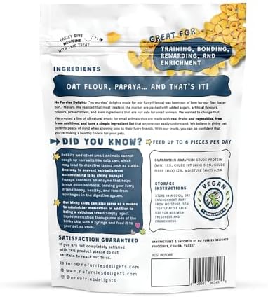 Treats, 100% All Natural Mini Bites for Rabbit Hamster Guinea Pig Chinchilla Pet Rat Mice Gerbil Bird Healthy Enrichment Bonding Rewarding (50g, Binky Chips)