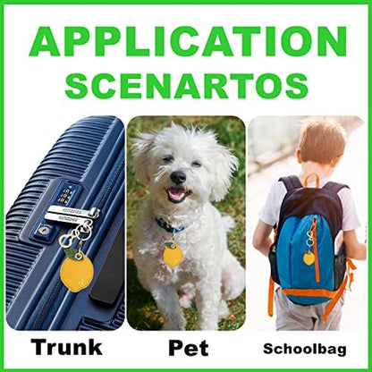 BORKUANA PU Leather Keychain Holder Protective Case Compatible with AirTag