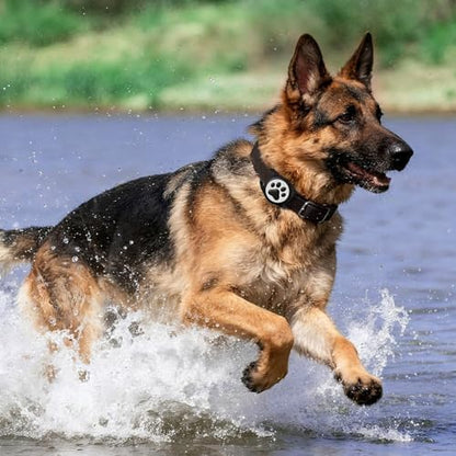 IP68 Waterproof Dog AirTag Holder for Dog Collar, Soft, Stretchy Silicone