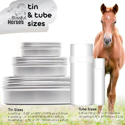 The Blissful Horses Hoof Butter All Natural Support for Your Horse's Hooves, 4-Ounce