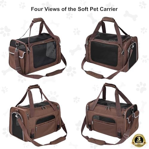 EliteField Deluxe Soft Pet Carrier for Cats and Dogs (3-Year Warranty)