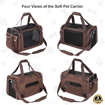 EliteField Deluxe Soft Pet Carrier for Cats and Dogs (3-Year Warranty)