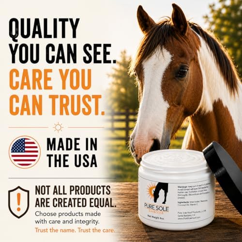 Horse Sunscreen for White Noses – Pure Sole Sun Block Cream for Sensitive Pink Horse Skin | Non-Nano Zinc Oxide & Moisturizing Natural SPF Ingredients – 8 oz