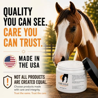 Horse Sunscreen for White Noses – Pure Sole Sun Block Cream for Sensitive Pink Horse Skin | Non-Nano Zinc Oxide & Moisturizing Natural SPF Ingredients – 8 oz