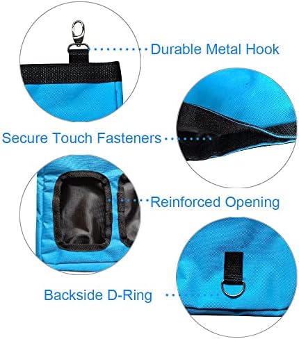 RIOUSSI Guinea Pig Hay Feeder, Hanging Rabbit Hay Feeder Bag. Blue
