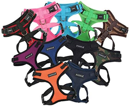 Authentic Puppia RiteFit Harness with Adjustable Neck, Pink, Medium