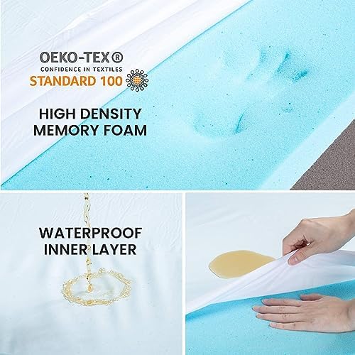 Orthopedic Memory Foam Dog Bed, Cooling Dog Beds for Medium Dogs -Waterproof Pet Bed for Crate with Removable Washable Cover, M(29inch,45Lbs)