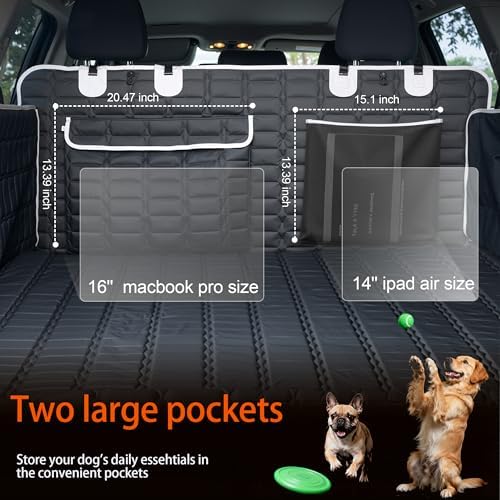 SUV Cargo Liner for Dogs, Waterproof Dog Trunk Cover with Bumper Flap