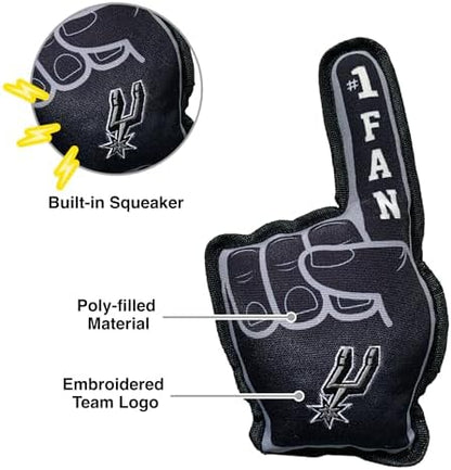 Pets First NBA #1 Fan Toy. Best Sports Dog Toy with Double Stitched Trim and Tough Nylon Material Filled with Chewable Polyfil and Inner Squeaker