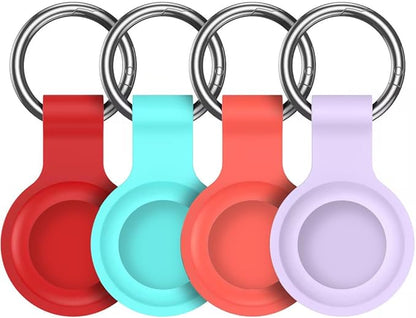 Compatible with AirTag Holder Case Keychain 4 Pack,for AirTag 2nd & 1st Generation Key Chain Ring Case Cover for Air Tag Holder GPS Tracker Air Tag 2nd gen Finders Air Tagholder for Kids,Bags,Luggages