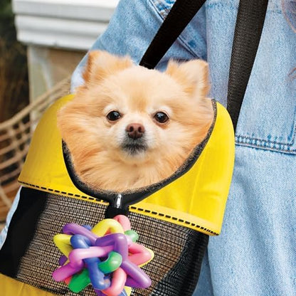 17" Soft Sided Cat and Dog Pet Carrier Bag for Travel with Bonus Toy Ball - Ideal and Compatible for Small Cats and Dogs - Versatile and TSA Airline Approved