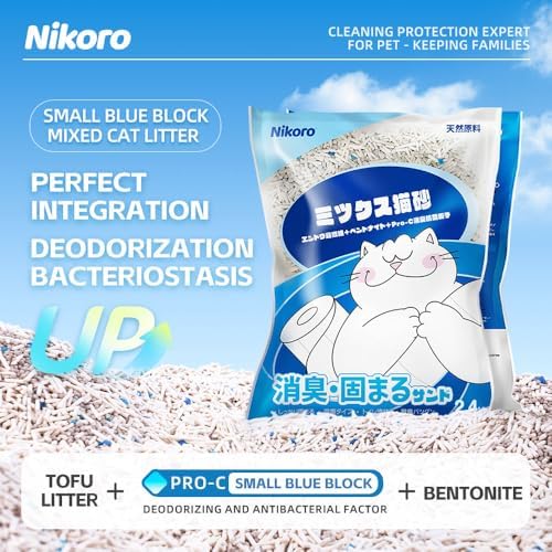 NIKORO Tofu Cat Litter,Strong Clumping Cat Litters,(5.29 lbs×1Bags)