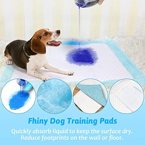 Fhiny Rabbit Pee Pads, 13" x 18" 100 PCS Disposable Bunny Cage Liner Leak-Proof Super Absorbent Potty Training Pad with Quick-Dry Surface for Rabbit Guinea Pig Cat Puppy or Other Small Animals