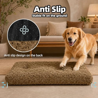 Dog Bed Large Size, Plush Washable Pet Bed Mat, Dog Crate Bed 35"x23"
