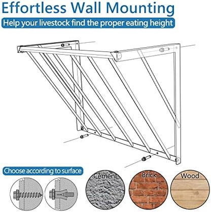 2Pcs Horse Hay Feeder 24 Gallon Capacity