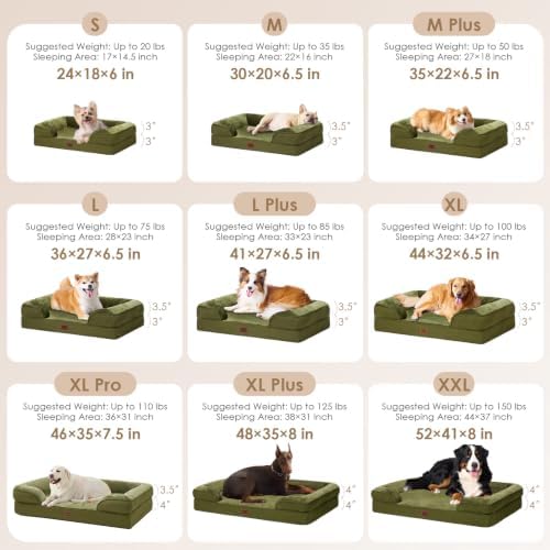 EHEYCIGA Orthopedic XXL Dog Bed, Waterproof Washable XL Big Pet Bed 46"