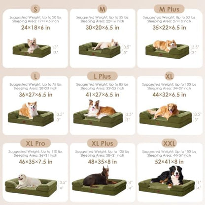 EHEYCIGA Orthopedic XXL Dog Bed, Waterproof Washable XL Big Pet Bed 46"