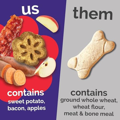 Fruitables Skinny Mini Dog Treats, Training Treats, Bacon & Apple, 5oz