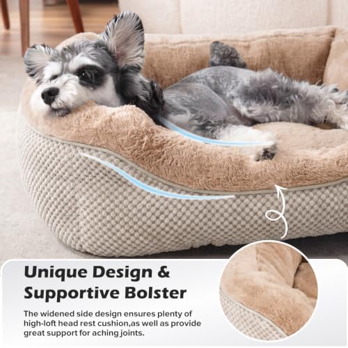 INVENHO Dog Bed Medium Size, Orthopedic Warming Soft Calming Sleeping Durable with Anti-Slip Bottom