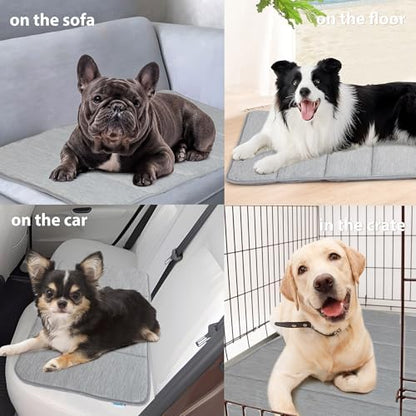 Dog Cooling Mat for Large Dogs, 35"x23" Memory Foam Pet Pad