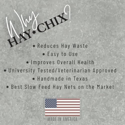 hay chix 2-Strand Bale Slow Feed Hay Net for Horses | 1 1/4" Holes