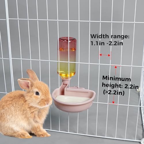 VANNON Gravity Pet Water Bowl, 16oz Anti-Splash Dispenser, Gradient Pink