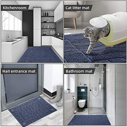 Cat Litter Box Mat, 35" x 24" Large Waterproof Litter Trapping Mat