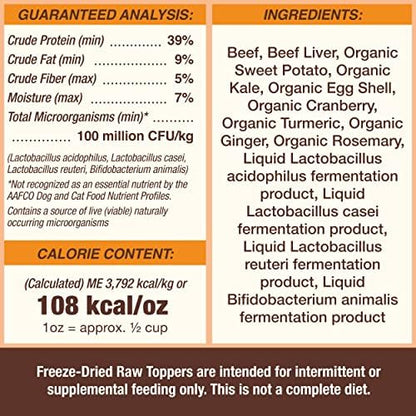 Primal Dog & Cat Food Toppers, Cupboard Cuts, Beef, 3.5 oz