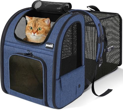 pecute Cat Carrier Backpack Expandable, Cat Backpack with Breathable Window