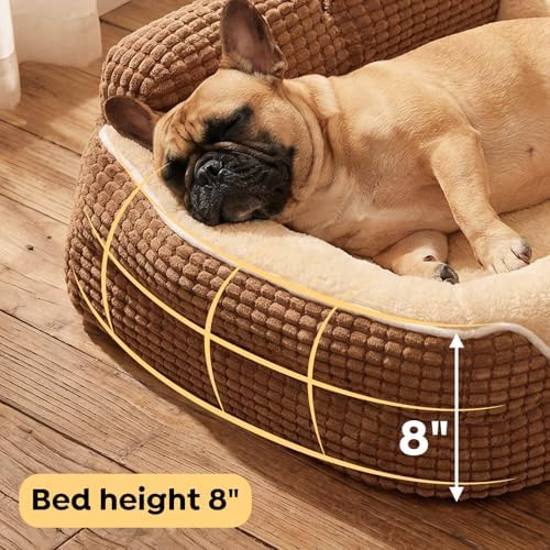 Veehoo Square Small Dog Bed, Orthopedic Dog Bed Washable Couch Sofa, 24"