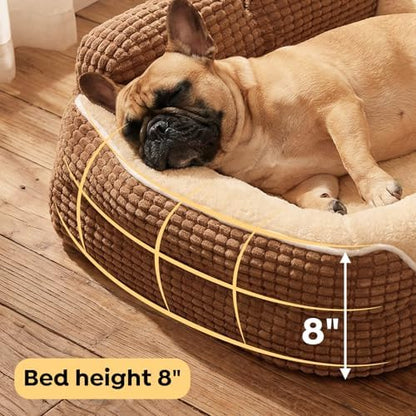 Veehoo Square Small Dog Bed, Orthopedic Dog Bed Washable Couch Sofa, 24"