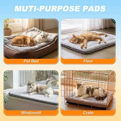 Self Warming Cat Bed, Reversible Cooling Mat for Cats, Gray, 24 x 36 Inches
