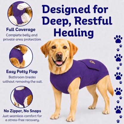 Surgi Snuggly Dog Surgery Recovery Suit, Cone Alternative, Spay/Neuter XLL