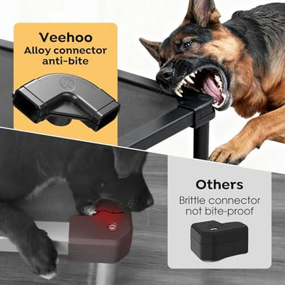 Veehoo Chew Proof Elevated Dog Bed, Padded Indestructible Raised Dog Cot