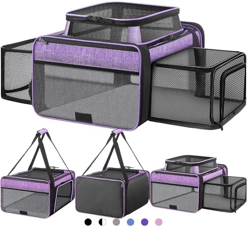 Top and 2 Sides Expandable Cat Carrier 18x13.5x9.5 TSA Airline Approved