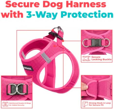 Voyager Step-in Air Dog Vest Harness - Fuchsia, XX-Small