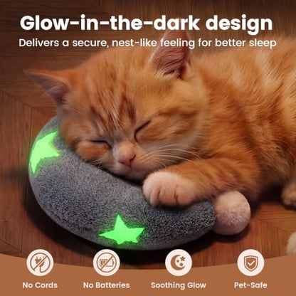 Moon-Shaped Calming Pillow for Cats Soft and Neck-Friendly Kitten Pillows