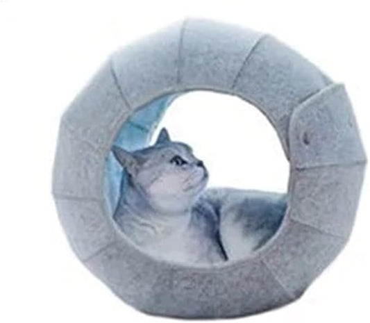 Foldable Pet Bed Cat Litter Breathable Kennel Cave Tunnel Toy Semi-Enclosed Creative Cat Mat Four Seasons Pet Supplies Felt Cloth