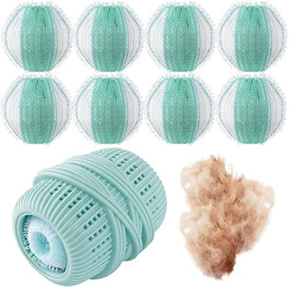 8PCS Pet Hair Remover and Laundry Ball Set, Reusable Dog Hair Remover for Laundry, Lint Catcher Laundry Ball in Washing Machine, Pet Hair Catcher for Clothes, Bedding