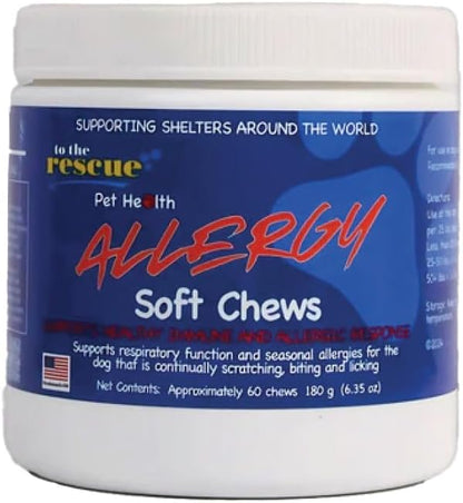 to The Rescue Dog Allergy Relief - Supports Respiratory Funtion and Seasonal Allergies for Dogs that are Continually Scratching, Biting and Licking - 60 Chews
