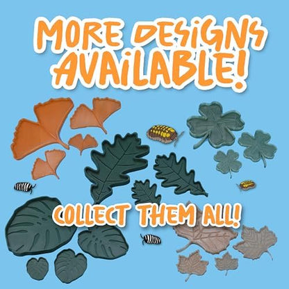 Isopod Leaf Feeding Dish Nature Inspired for Insects & Small Animals (Pack of 3) (Translucent Brown, Jumbo)