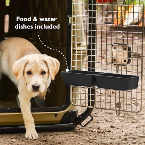 Mammoth Guardian Dog Kennel 36" Heavy Duty Travel & Outdoor Crate for Puppies, Small, Medium & Large Dogs, Secure 3 Bolt Lock, Adventure Ready for Hunting, Camping & Offroad – Desert Sand Tan