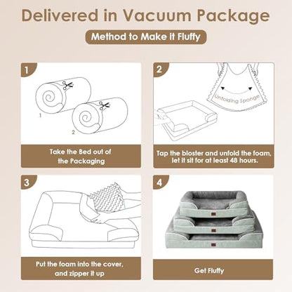 EHEYCIGA Orthopedic Small Dog Bed, Waterproof Memory Foam Washable Pet Beds