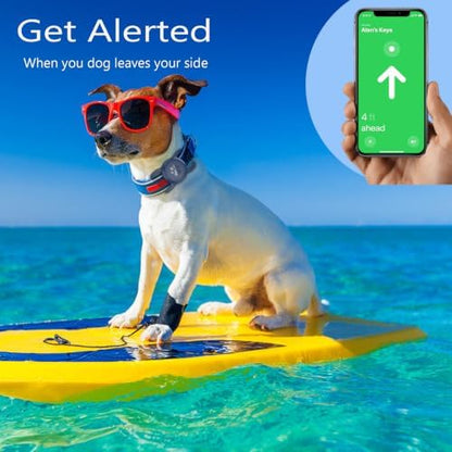 Waterproof Airtag Dog Collar Holder, Full Covered Silicone Case, Navy Blue