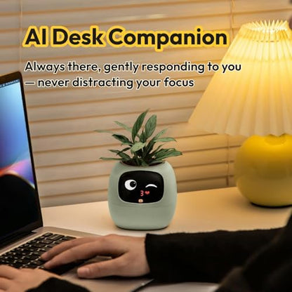 Ivy Interactive AI Desk Companion & Smart Plant Pet Indoor Planter Mint