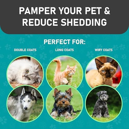 Maxpower Planet Pet Grooming Brush, Shedding Undercoat Rake, Dogs