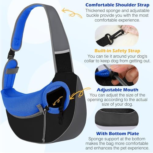 Pawaboo Pet Sling Carrier for Small Dogs Cats
