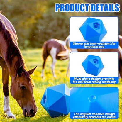 Seenelling 1 Pack Horse Treat Ball, 9" Feeder Toy for Horses, Blue